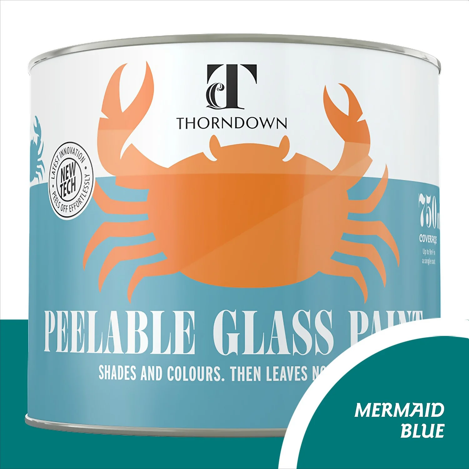 Thorndown Mermaid Blue Peelable Glass Paint 750ml 3 Thorndown Mermaid Blue Peelable Glass Paint 750ml