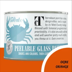Thorndown Ogre Orange Peelable Glass Paint 150ml