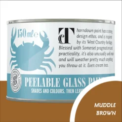 Thorndown Muddle Brown Peelable Glass Paint 150ml