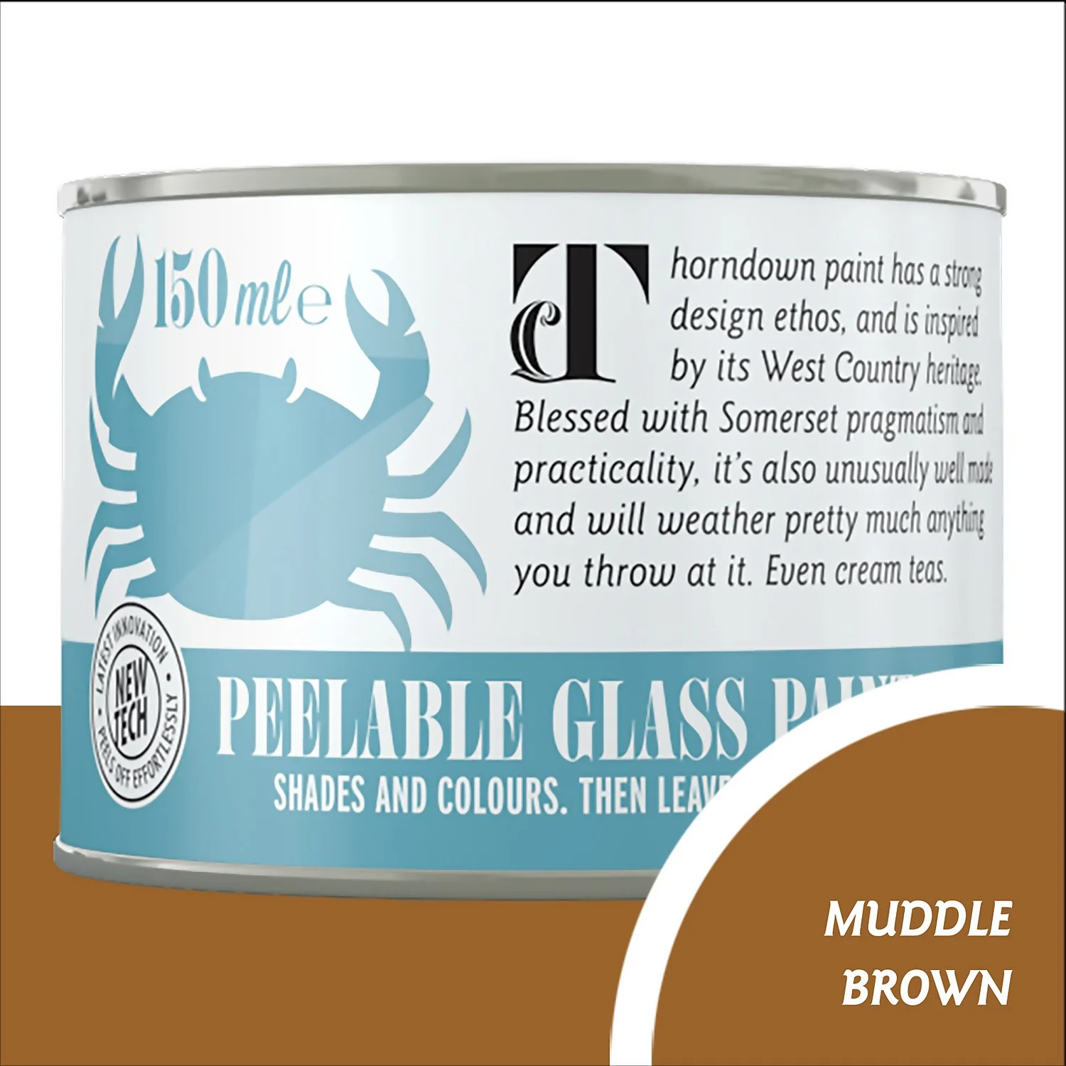 Thorndown Muddle Brown Peelable Glass Paint 150ml 3 Thorndown Muddle Brown Peelable Glass Paint 150ml
