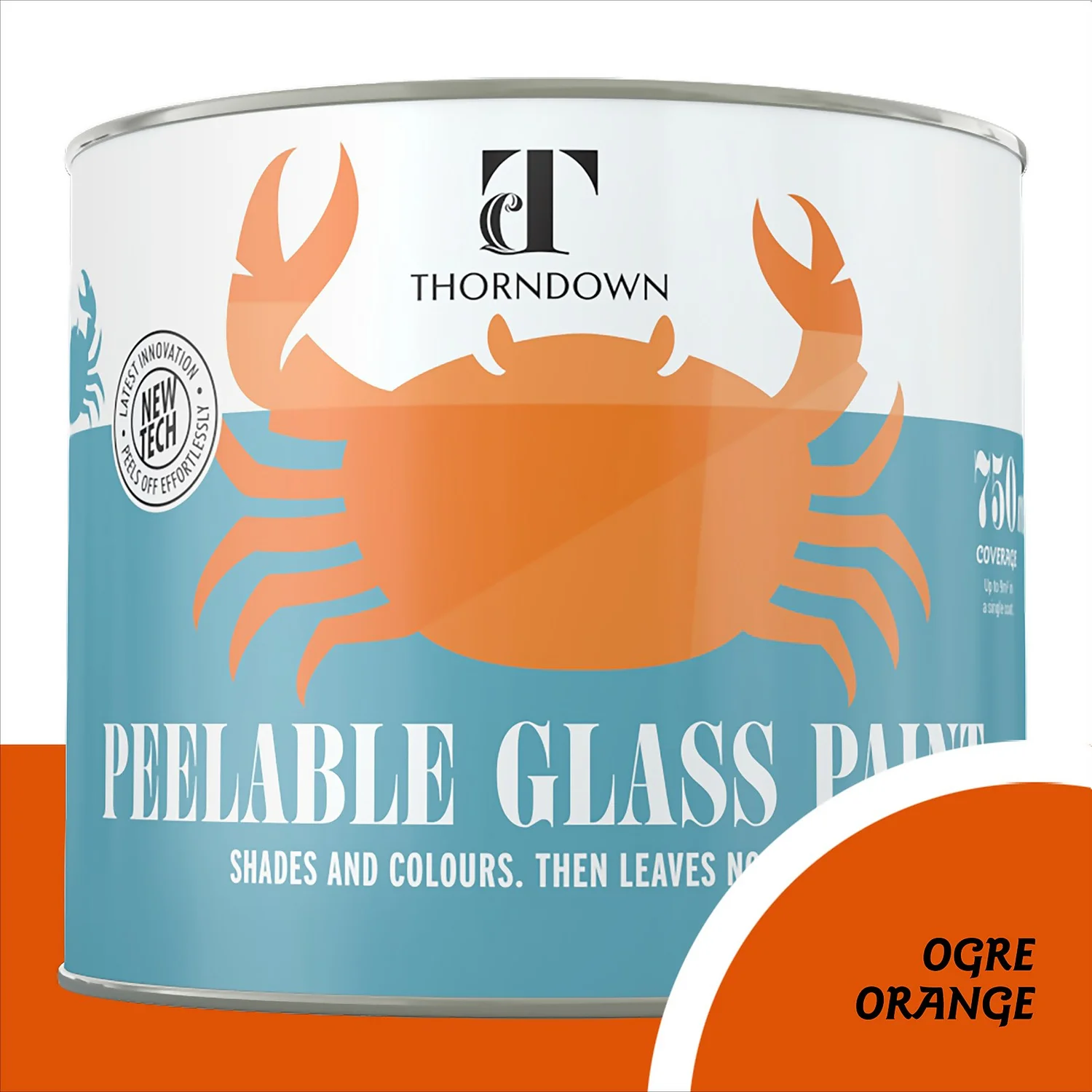 Thorndown Ogre Orange Peelable Glass Paint 750ml 2 Thorndown Ogre Orange Peelable Glass Paint 750ml