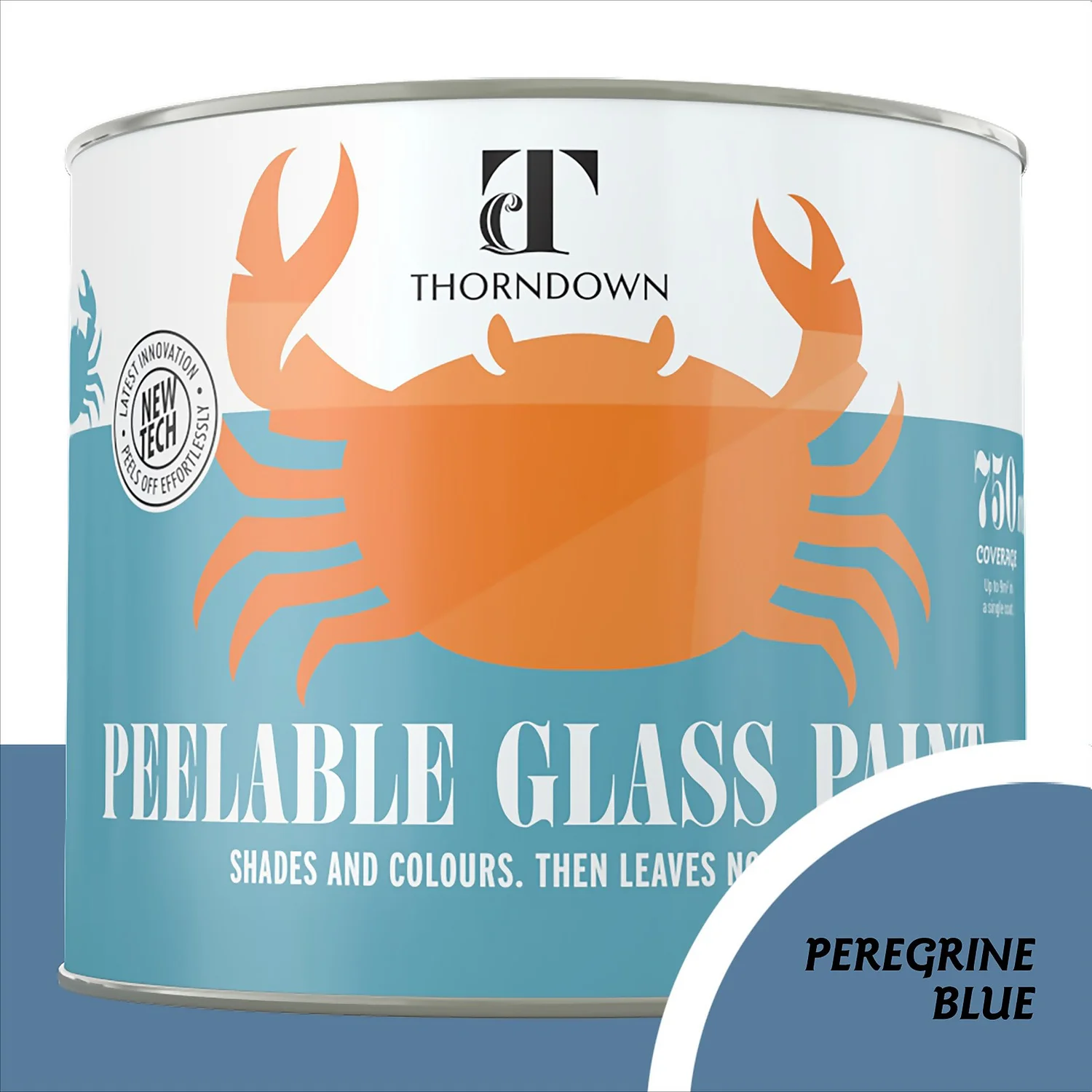Thorndown Peregrine Blue Peelable Glass Paint 750ml 3 Thorndown Peregrine Blue Peelable Glass Paint 750ml