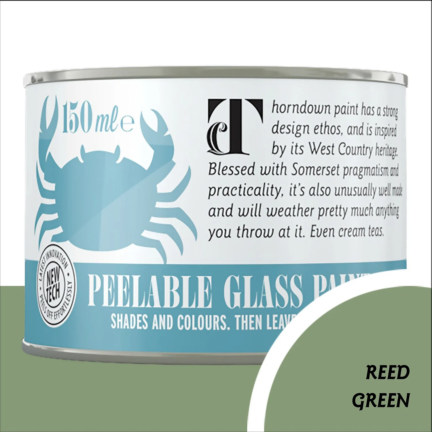 Thorndown Reed Green Peelable Glass Paint 150ml 3 Thorndown Reed Green Peelable Glass Paint 150ml