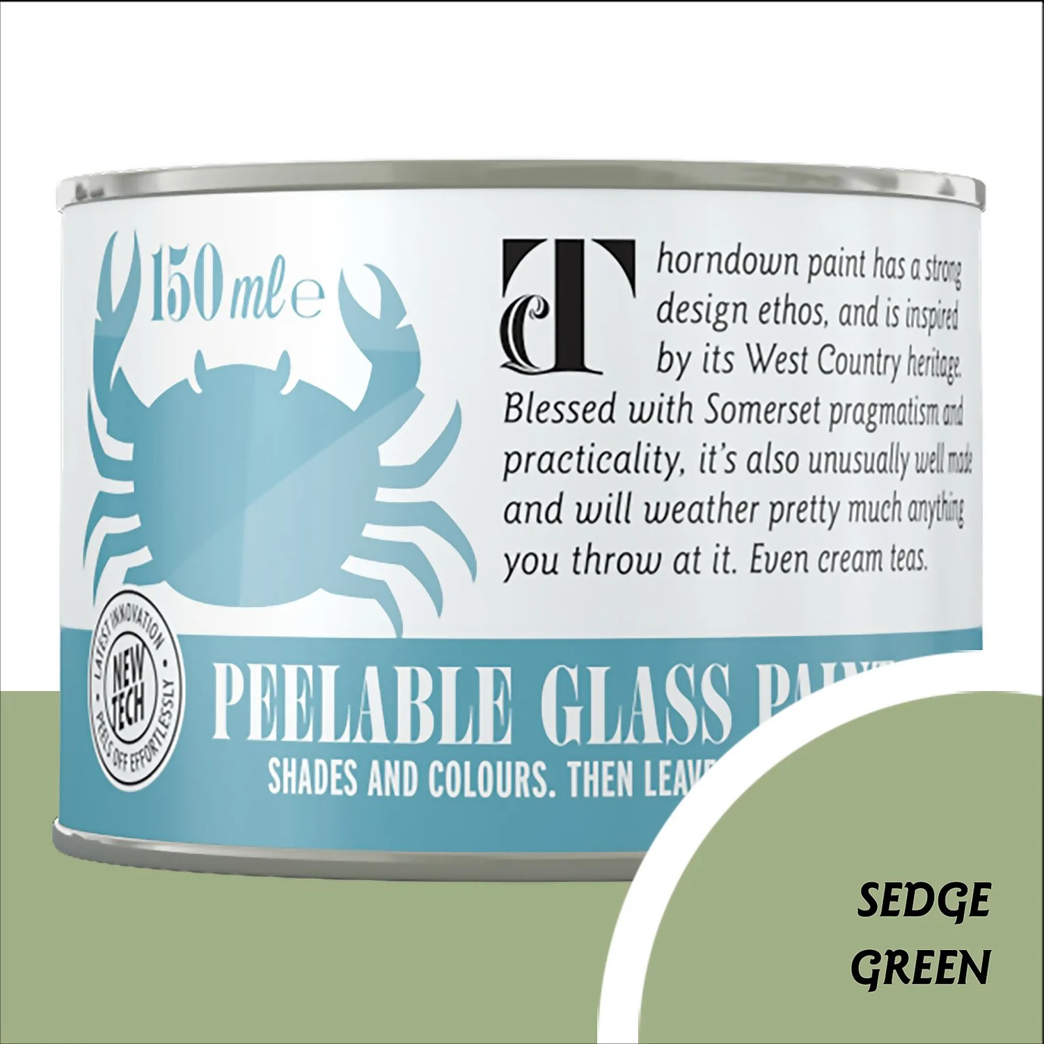 Thorndown Sedge Green Peelable Glass Paint 150ml 3 Thorndown Sedge Green Peelable Glass Paint 150ml