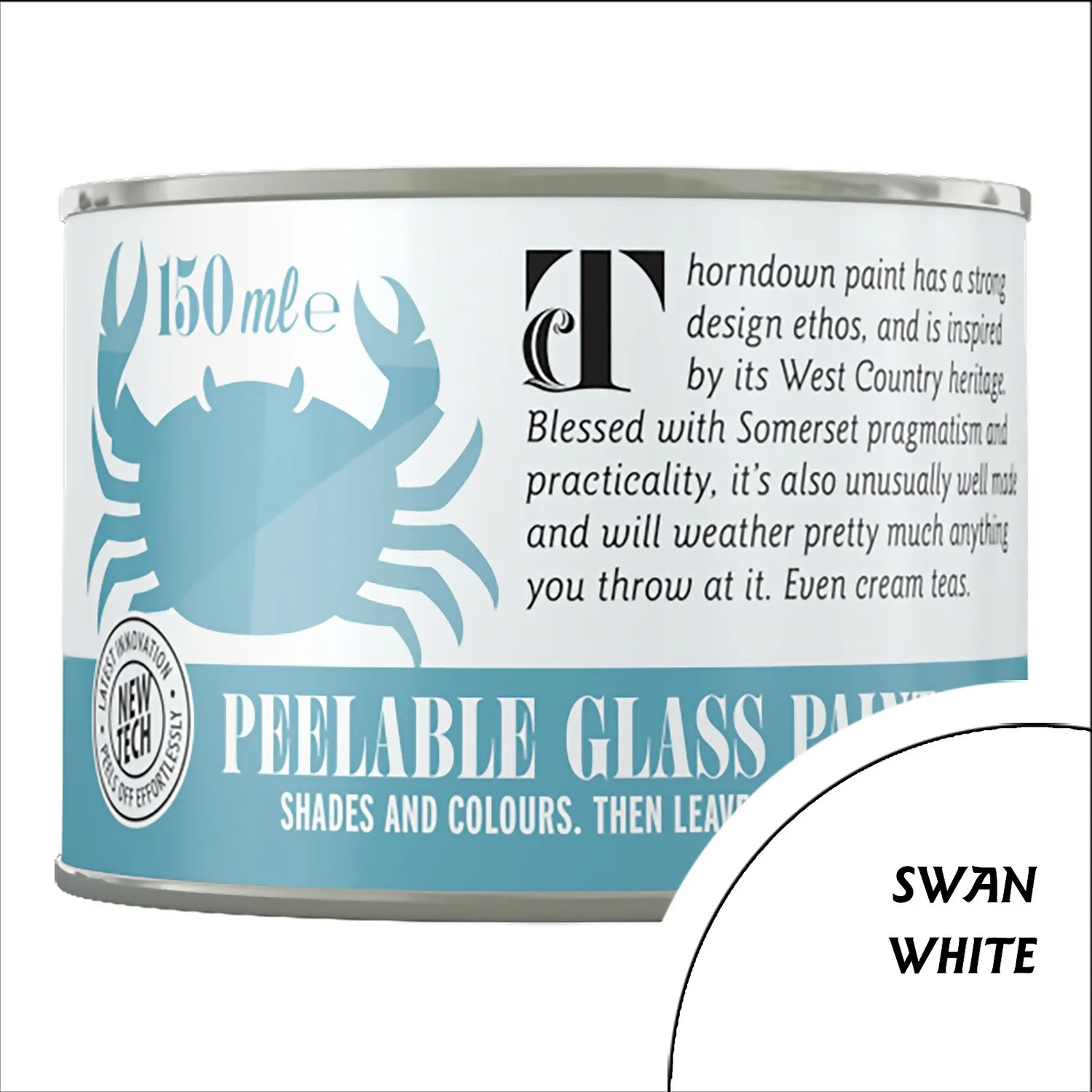 Thorndown Swan White Peelable Glass Paint 150ml 3 Thorndown Swan White Peelable Glass Paint 150ml