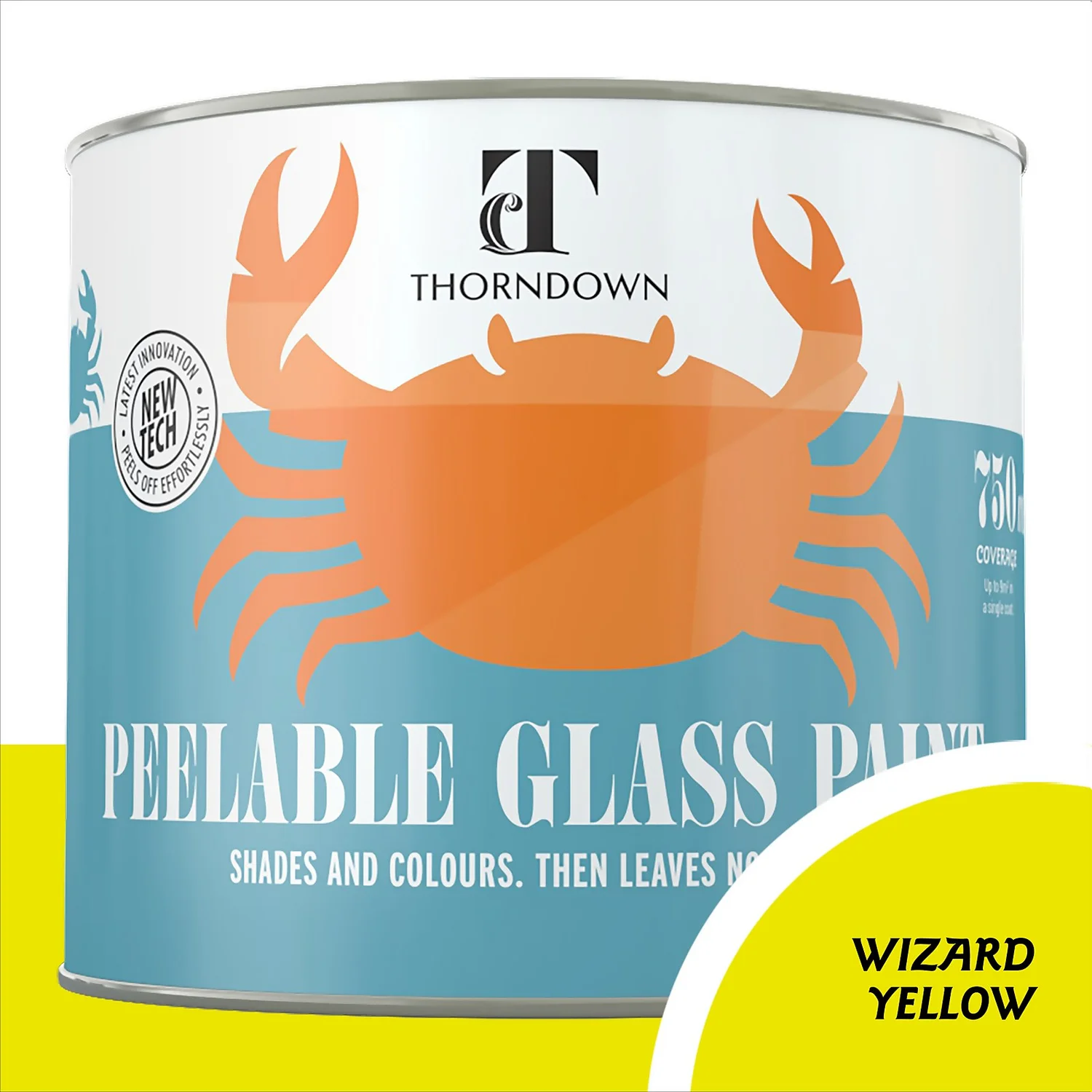 Thorndown Wizard Yellow Peelable Glass Paint 750ml 3 Thorndown Wizard Yellow Peelable Glass Paint 750ml