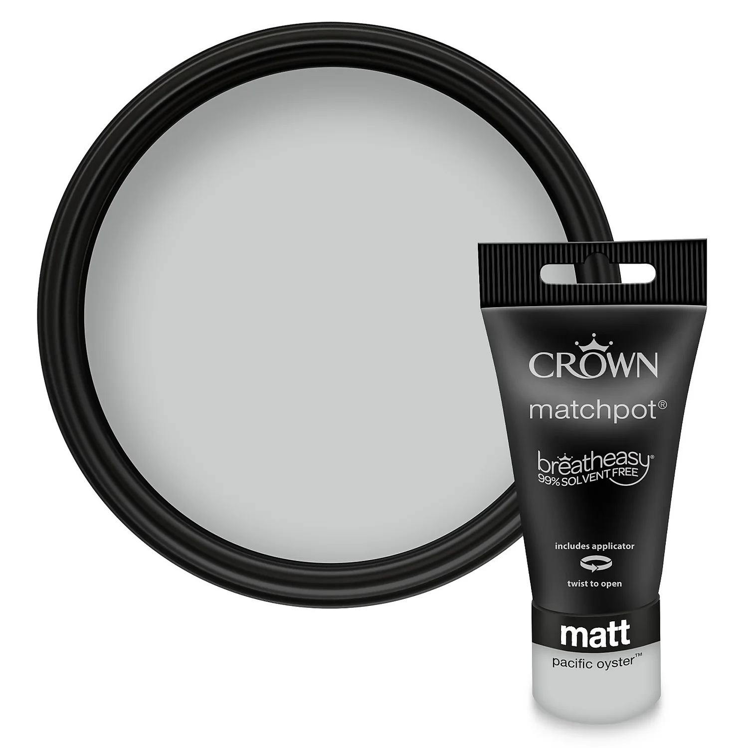 Crown Matt Emulsion Paint Pacific Oyster - Tester 40ml 3 Crown Matt Emulsion Paint Pacific Oyster - Tester 40ml