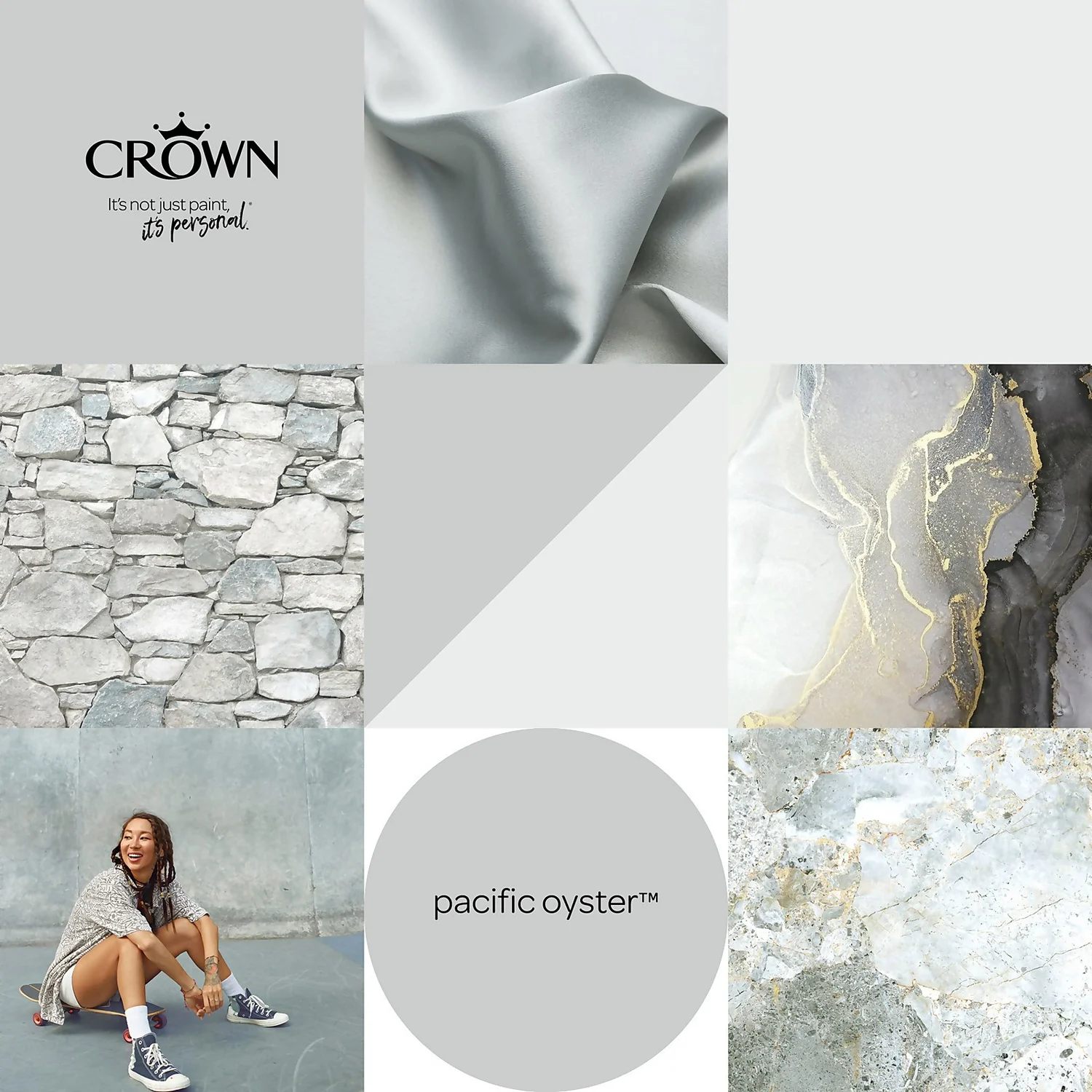 Crown Matt Emulsion Paint Pacific Oyster - Tester 40ml 6 Crown Matt Emulsion Paint Pacific Oyster - Tester 40ml - Image 4