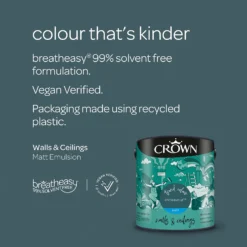 Crown Matt Emulsion Paint Endeavour - 2.5L 14 Crown Matt Emulsion Paint Endeavour - 2.5L -Laura Paint Shop 13807011 3894963784082189