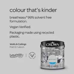 Crown Matt Emulsion Paint Pacific Oyster - 2.5L 15 Crown Matt Emulsion Paint Pacific Oyster - 2.5L -Laura Paint Shop 13807026 2034964056284837