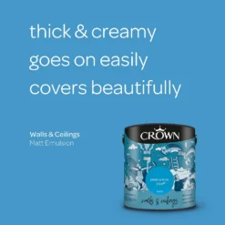 Crown Matt Emulsion Paint Peek-a-Boo Blue - 2.5L 14 Crown Matt Emulsion Paint Peek-a-Boo Blue - 2.5L -Laura Paint Shop 13807030 2014964056183737