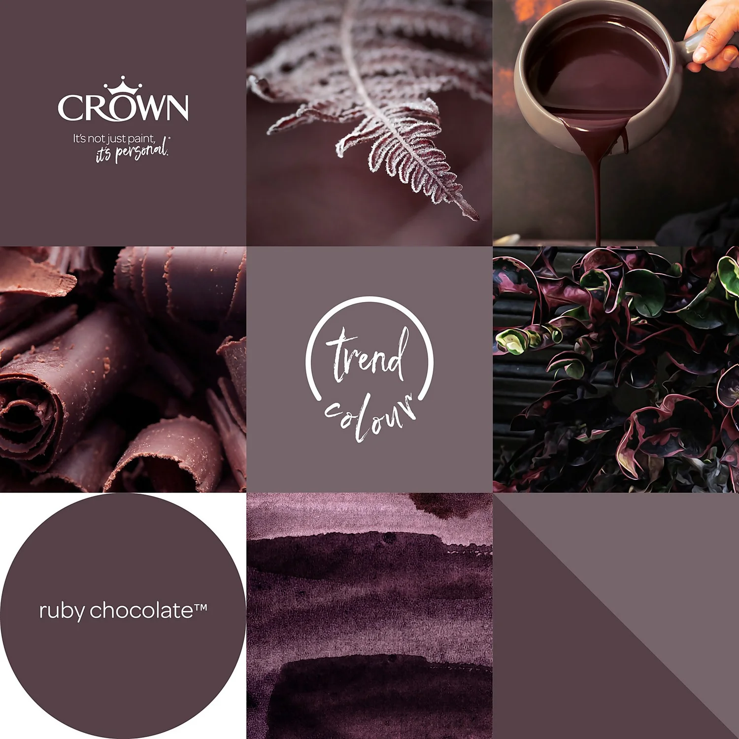 Crown Matt Emulsion Paint Ruby Chocolate - 2.5L 8 Crown Matt Emulsion Paint Ruby Chocolate - 2.5L - Image 6