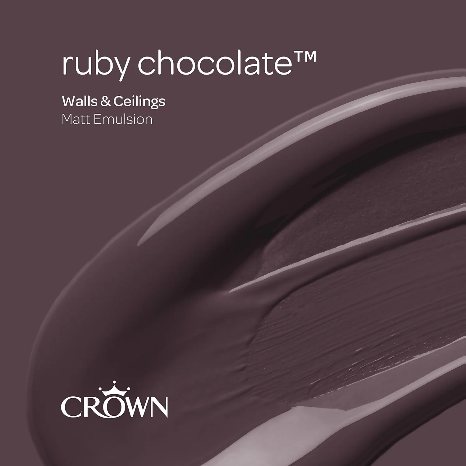 Crown Matt Emulsion Paint Ruby Chocolate - 2.5L 9 Crown Matt Emulsion Paint Ruby Chocolate - 2.5L - Image 7