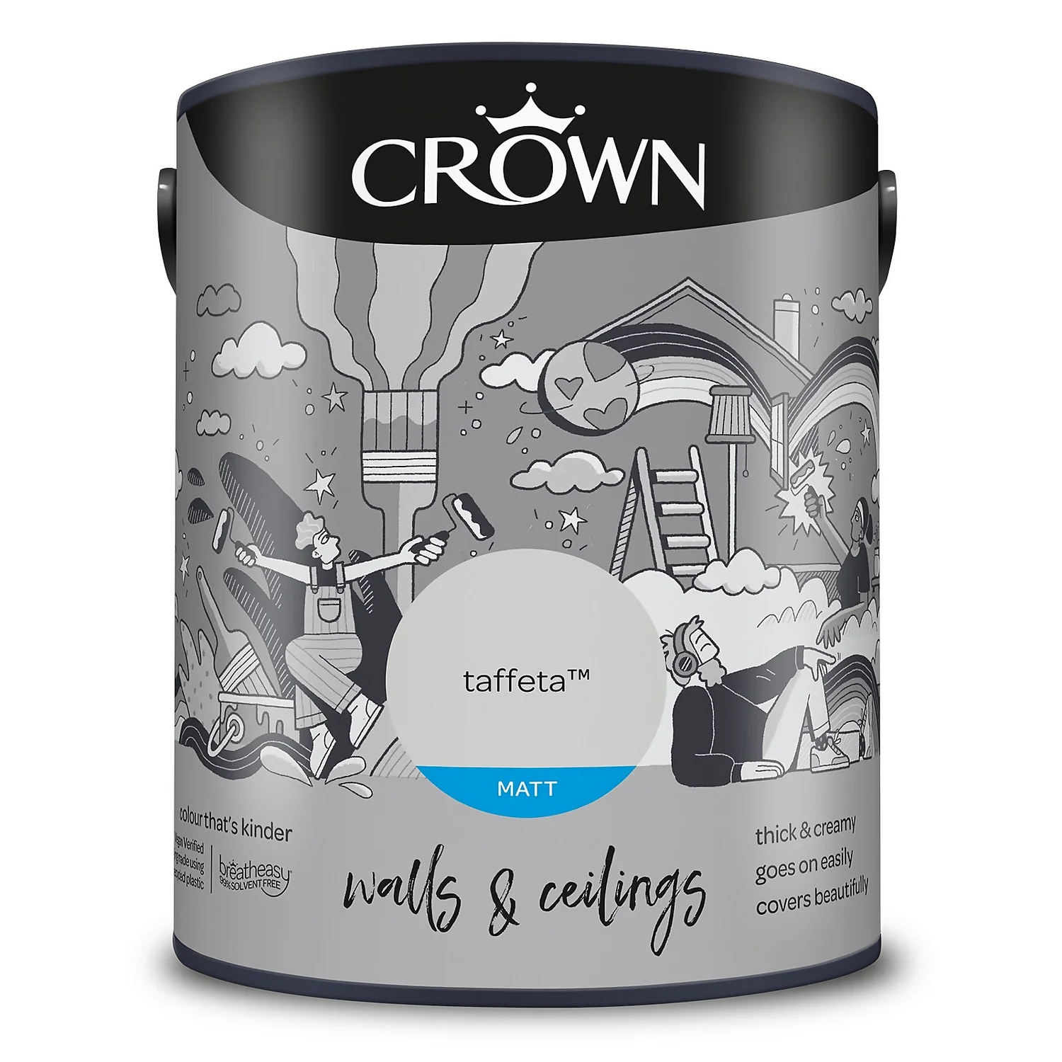 Crown Matt Emulsion Paint Taffeta - 5L 11 Crown Matt Emulsion Paint Taffeta - 5L - Image 9