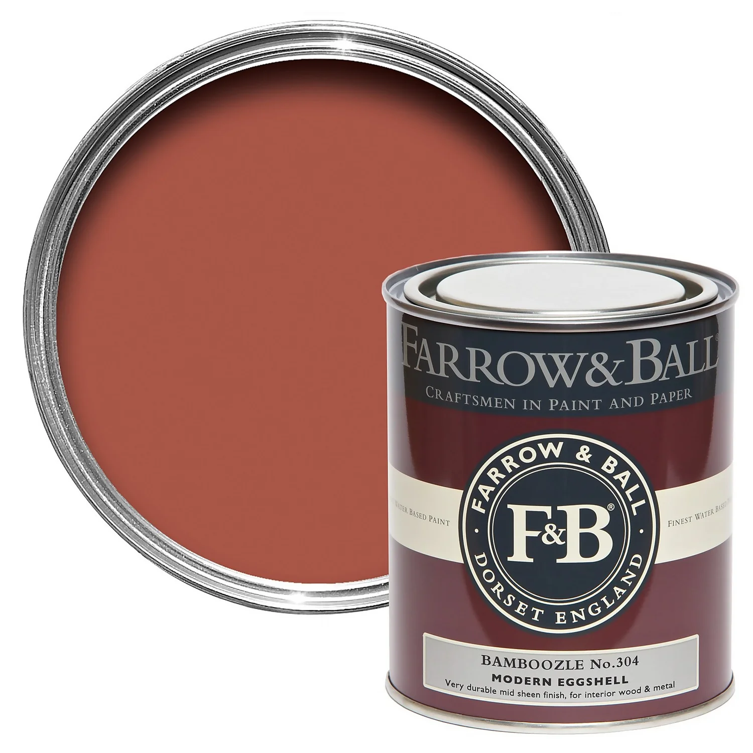 Farrow & Ball Modern Eggshell Paint No.304 Bamboozle - 750ml 3 Farrow & Ball Modern Eggshell Paint No.304 Bamboozle - 750ml