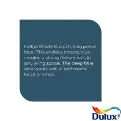 Dulux Easycare Washable & Tough Matt Emulsion Paint Indigo Shade - 2.5L 19 Dulux Easycare Washable & Tough Matt Emulsion Paint Indigo Shade - 2.5L -Laura Paint Shop 14235010 4855037957653709