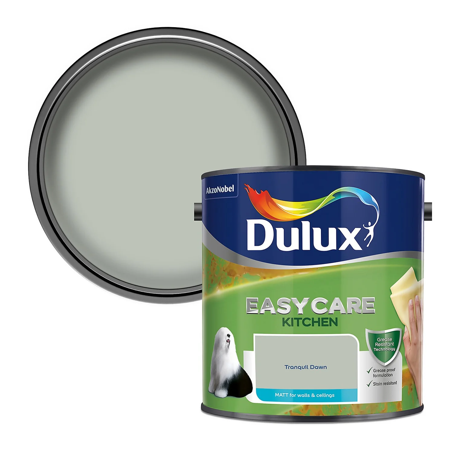 Dulux Easycare Kitchen Matt Emulsion Paint Tranquil Dawn - 2.5L 3 Dulux Easycare Kitchen Matt Emulsion Paint Tranquil Dawn - 2.5L