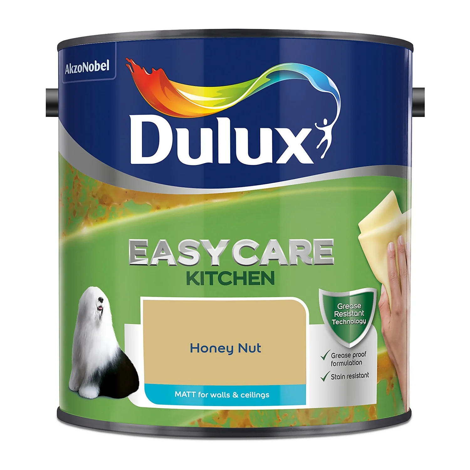 Dulux Easycare Kitchen Matt Emulsion Paint Honey Nut - 2.5L 5 Dulux Easycare Kitchen Matt Emulsion Paint Honey Nut - 2.5L - Image 3