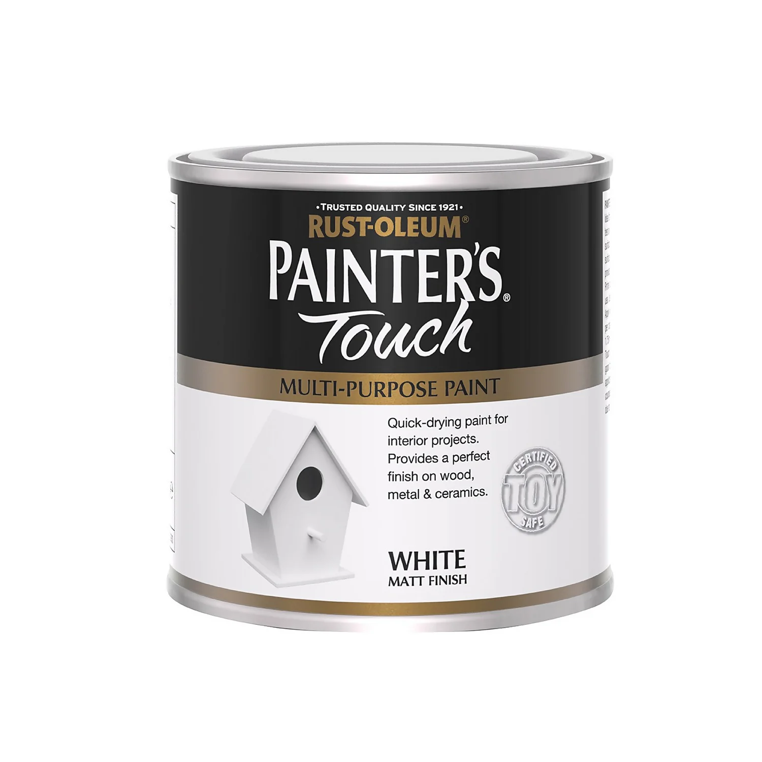 Rust-Oleum Painters Touch White Paint Matt - 250ml 6 Rust-Oleum Painters Touch White Paint Matt - 250ml - Image 4