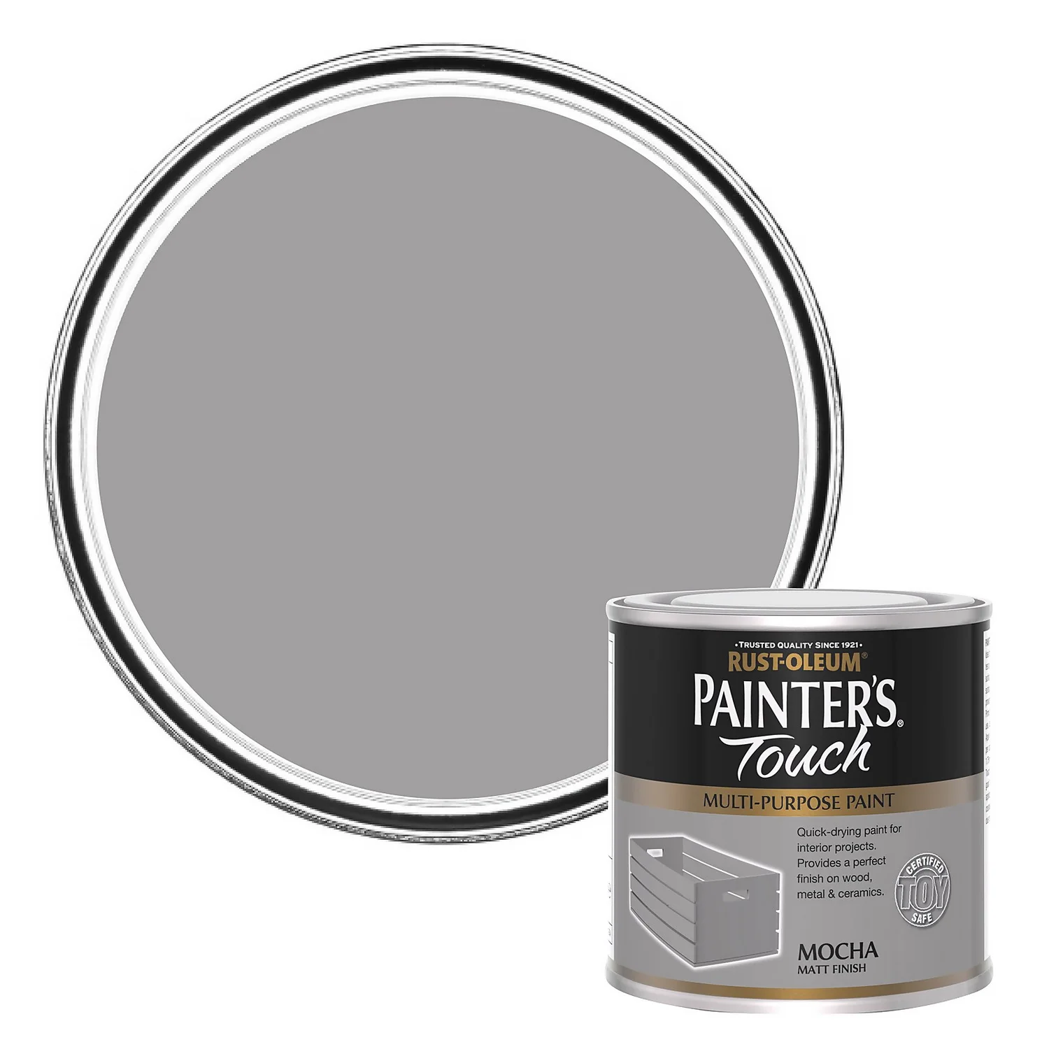 Rust-Oleum Painters Touch Matt Paint Mocha - 250ml 3 Rust-Oleum Painters Touch Matt Paint Mocha - 250ml