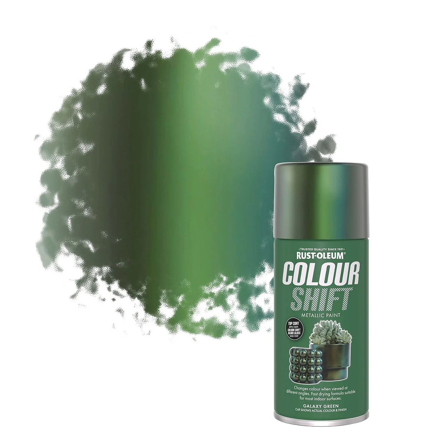 Rust-Oleum Colour Shift Spray Paint Galaxy Green - 150ml 3 Rust-Oleum Colour Shift Spray Paint Galaxy Green - 150ml