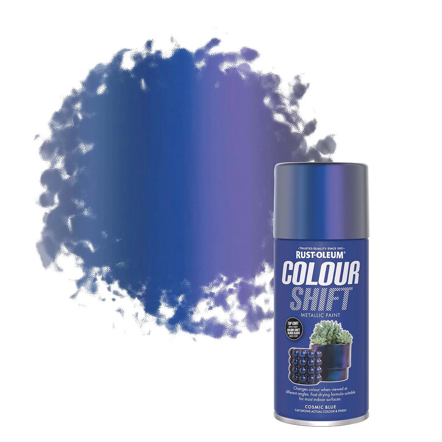 Rust-Oleum Colour Shift Spray Paint Cosmic Blue - 150ml 3 Rust-Oleum Colour Shift Spray Paint Cosmic Blue - 150ml