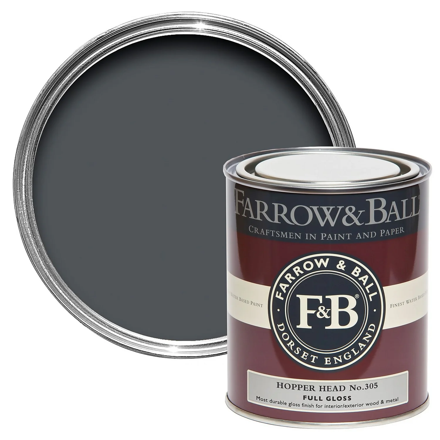 Farrow & Ball Full Gloss Paint Hopper Head - 750ml 3 Farrow & Ball Full Gloss Paint Hopper Head - 750ml