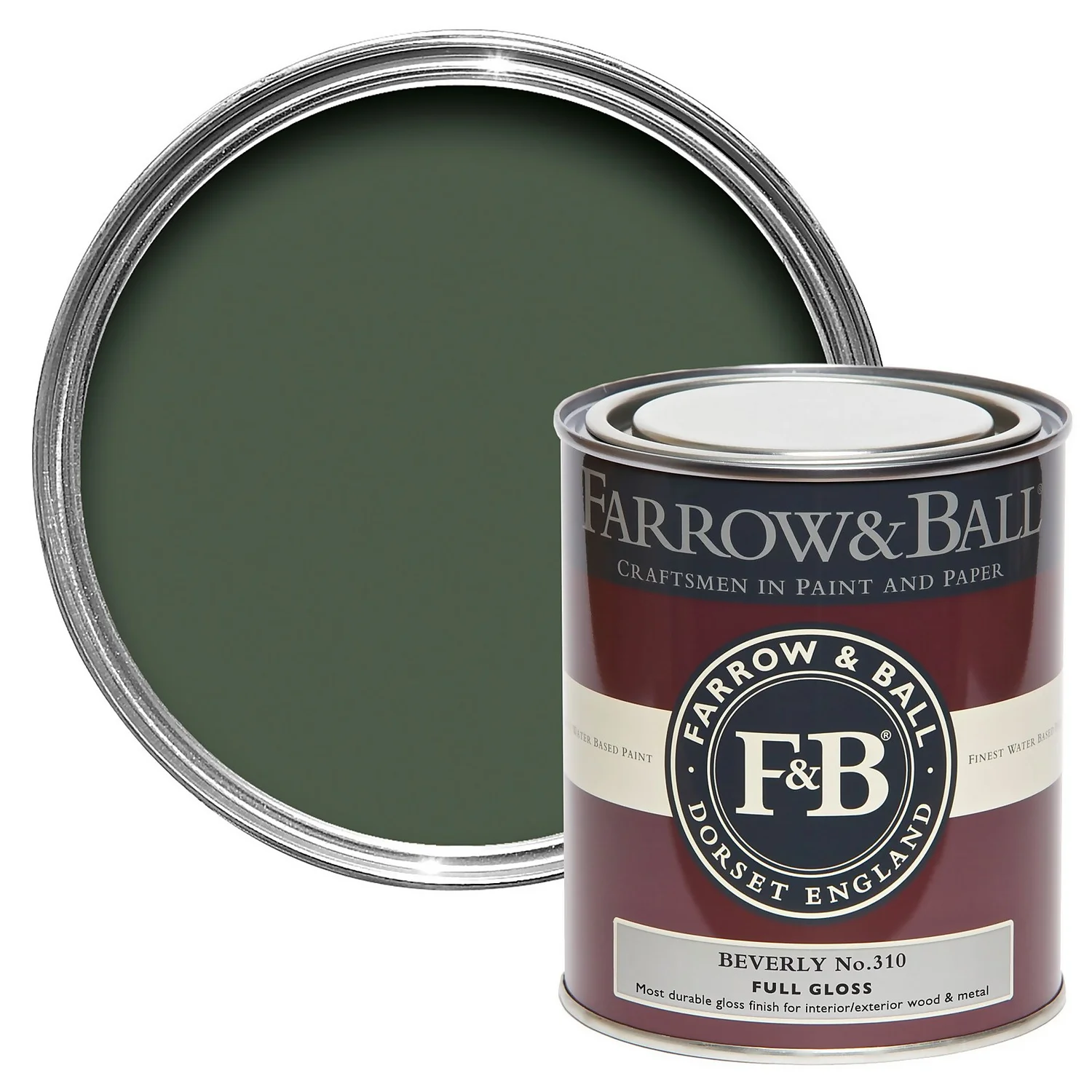 Farrow & Ball Full Gloss Paint Beverly - 750ml 3 Farrow & Ball Full Gloss Paint Beverly - 750ml